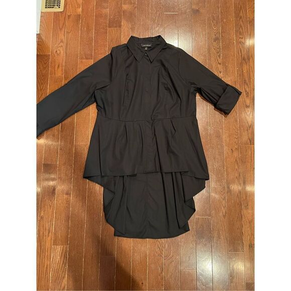 Lane Bryant Extreme Peplum Tunic Women’s Long sleeves with roll tabs Shirt - Picture 17 of 17